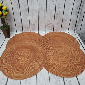 Set of 5 Benson Mills Round Woven Placemats